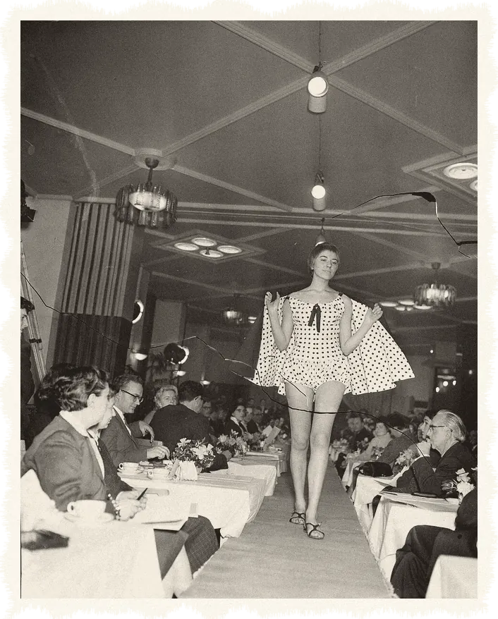 A fashion show catwalk, Arnhem, 1958