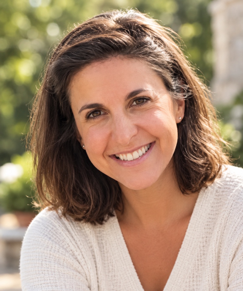 Amanda Yaffe-Parker, smiling, outdoors in the sun